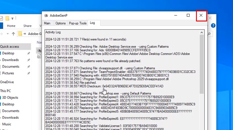 Bước 12 mở Photoshop 2025 để kiểm tra