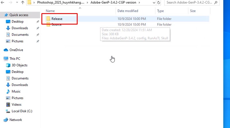 Bước 8 mở đúng thư mục làm việc